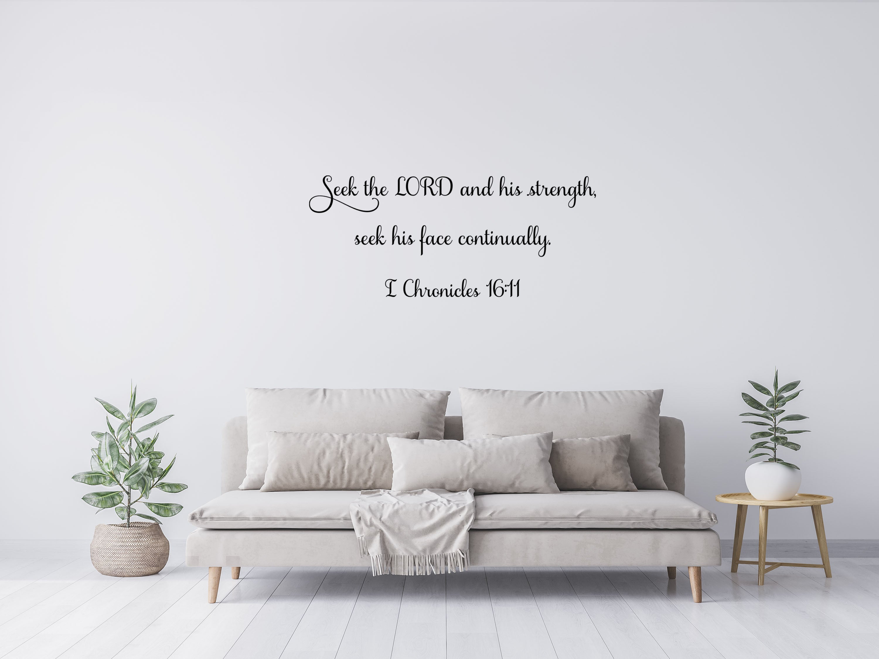 1 Chronicles 16:11 Seek The Lord Bible Verse Quote Scripture Wall Decals Vinyl Wall Decal Title Done