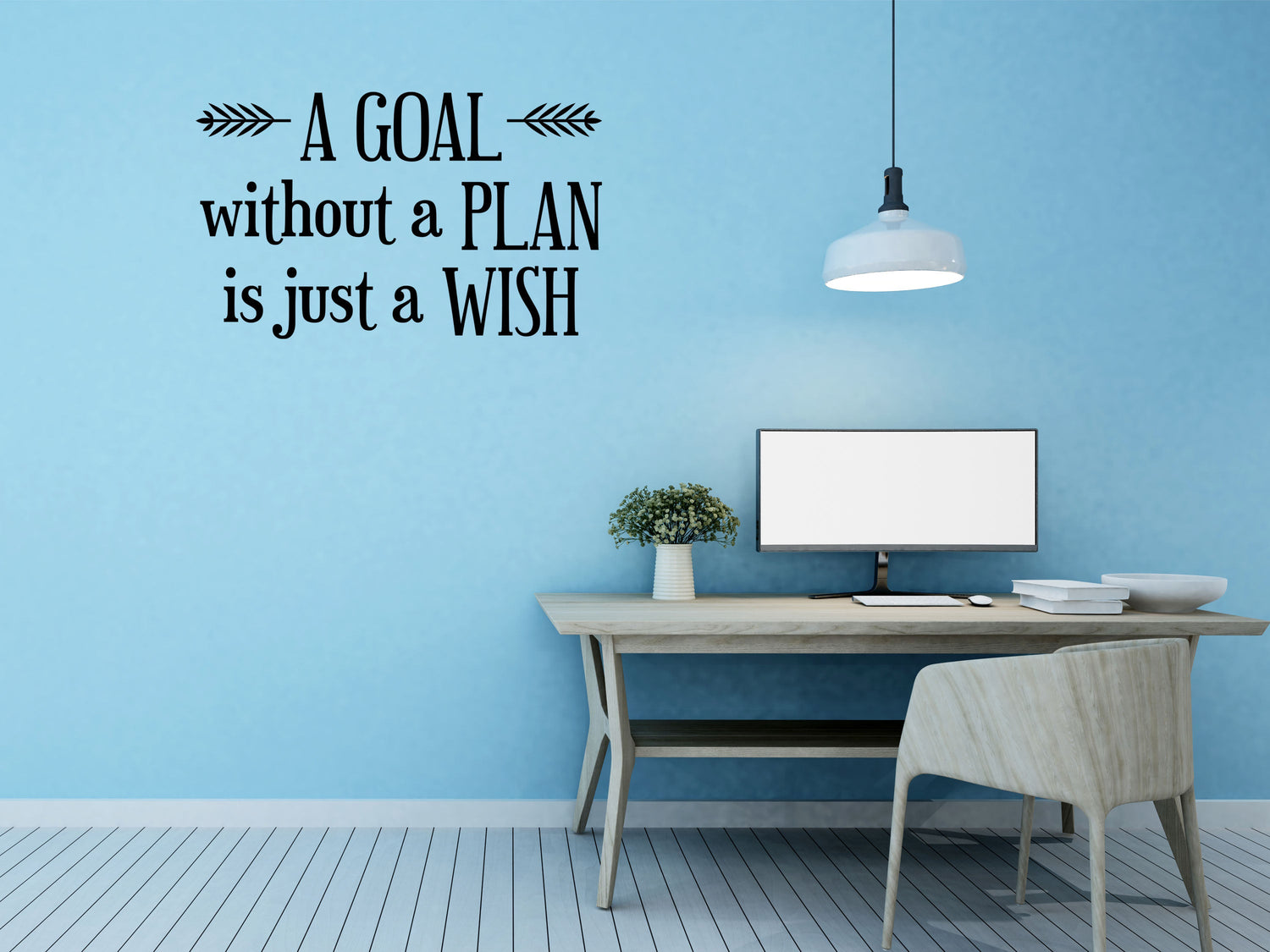 A Goal Without A Plan Wall Quote Decal - Inspirational Wall Signs Vinyl Wall Decal Inspirational Wall Signs