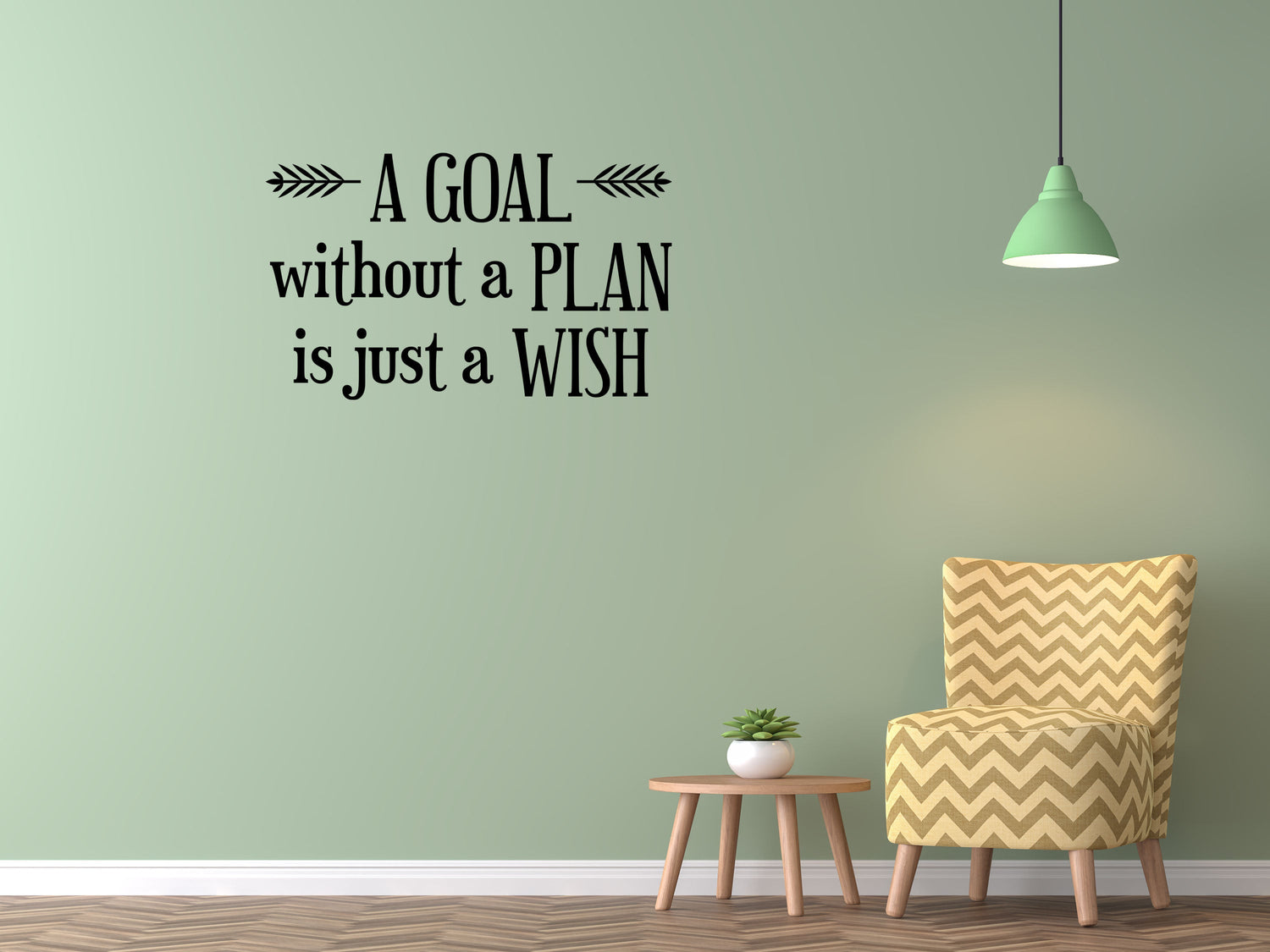 A Goal Without A Plan Wall Quote Decal - Inspirational Wall Signs Vinyl Wall Decal Inspirational Wall Signs