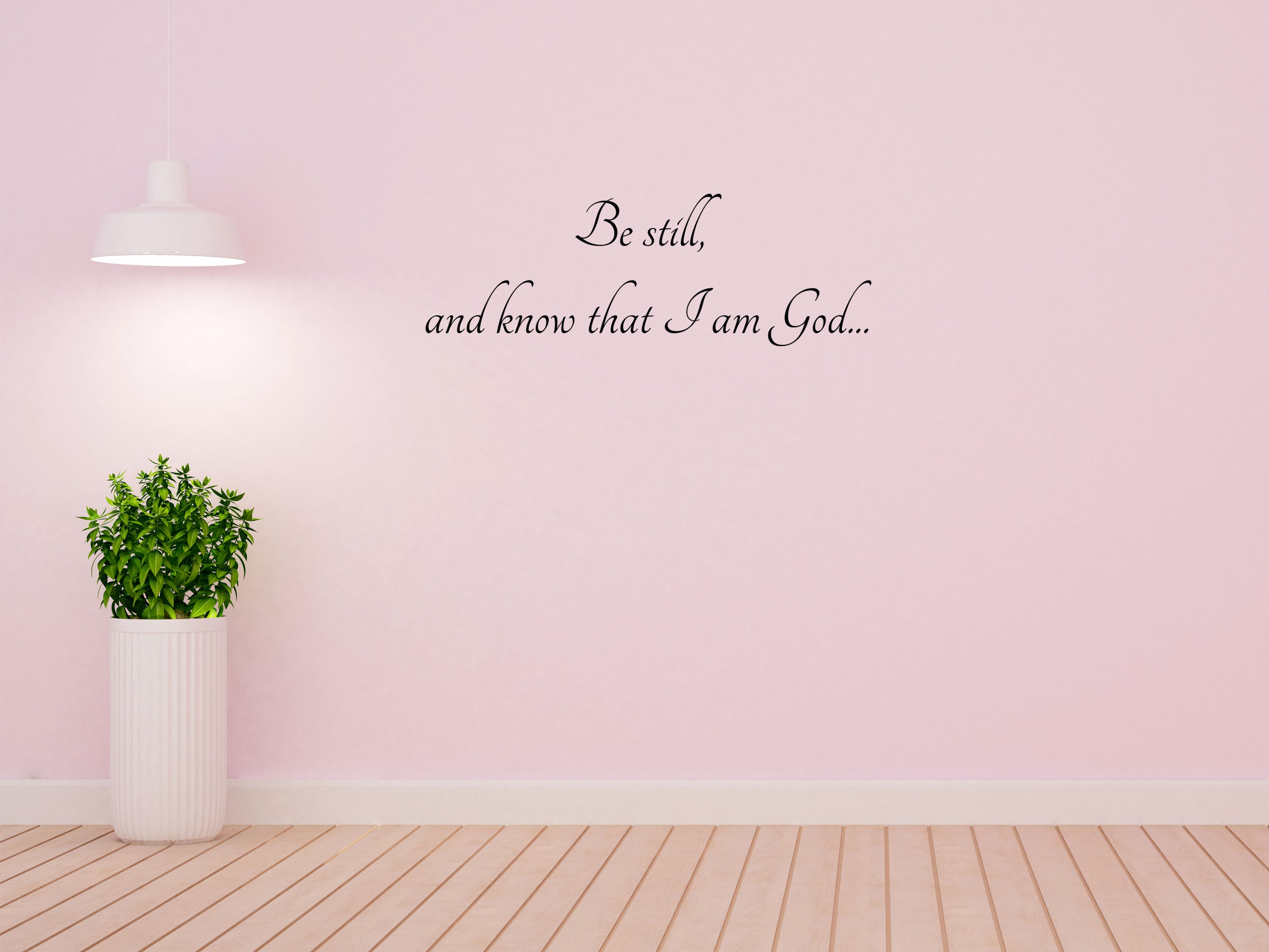 Be Still and Know that I am - God Scripture Wall Decals Vinyl Wall Decal Inspirational Wall Signs