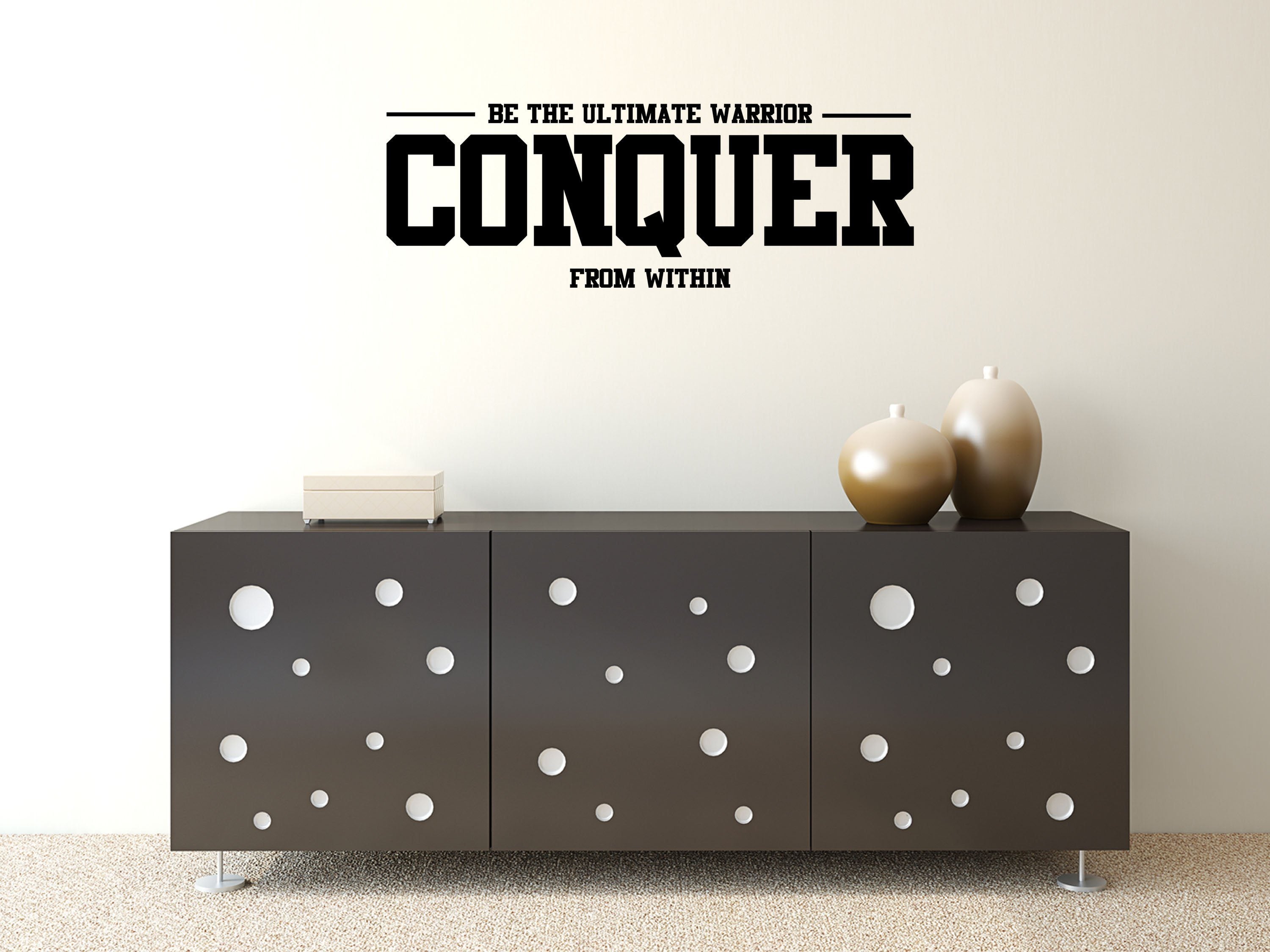 Be The Ultimate Warrior - Warrior Wall Decal - Fitness Room Decor - Conquer From Within - Ultimate Warrior Decal Done