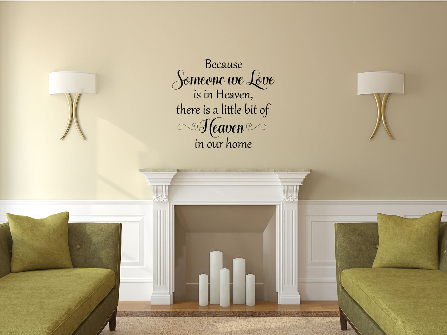 Because Someone We Love Home Quote Wall Stickers Vinyl Wall Decal Done 