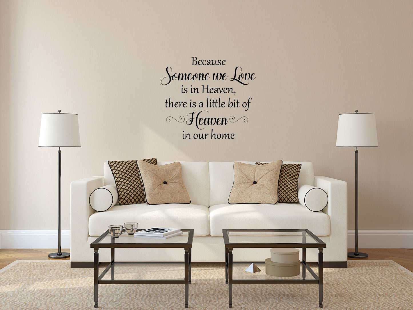 Because Someone We Love Home Quote Wall Stickers Vinyl Wall Decal Done 