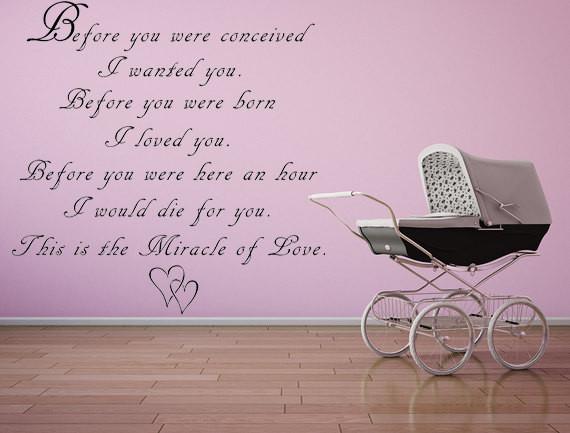 Before You Were Conceived Decal For Nursery Wall - Inspirational Wall Decals Done