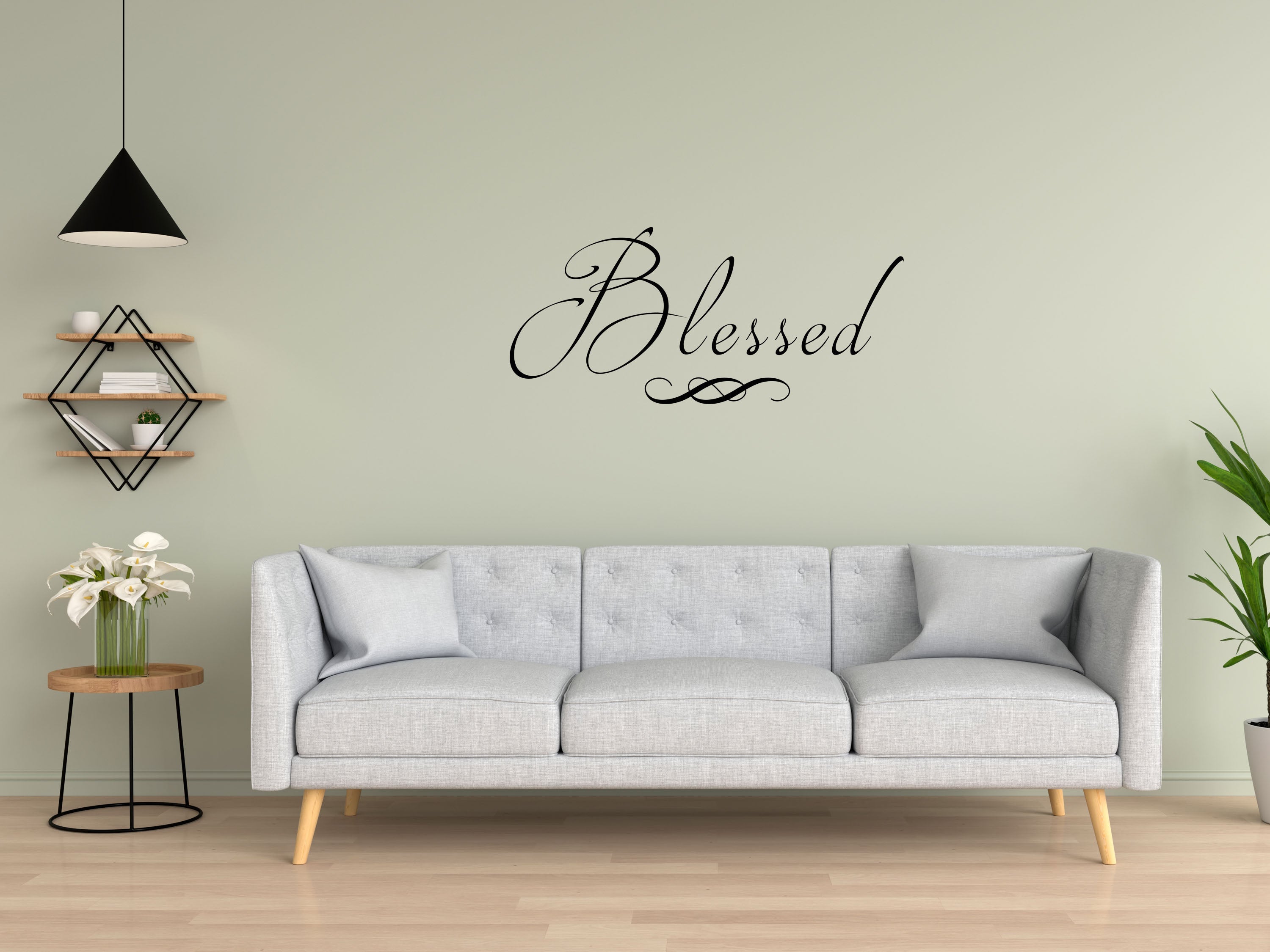 Blessed Bible Wall Bedroom Sticker Vinyl Wall Decal Inspirational Wall Signs