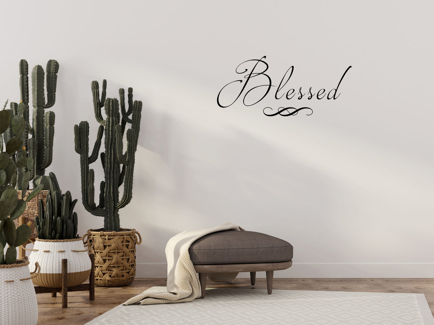 Blessed Bible Wall Bedroom Sticker Vinyl Wall Decal Inspirational Wall Signs 