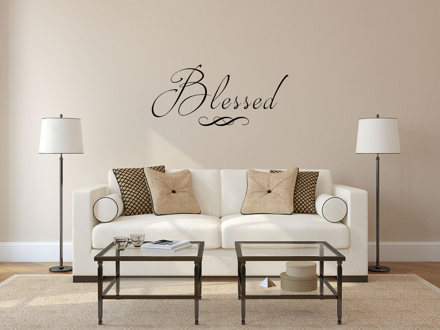 Blessed Bible Wall Bedroom Sticker Vinyl Wall Decal Inspirational Wall Signs 