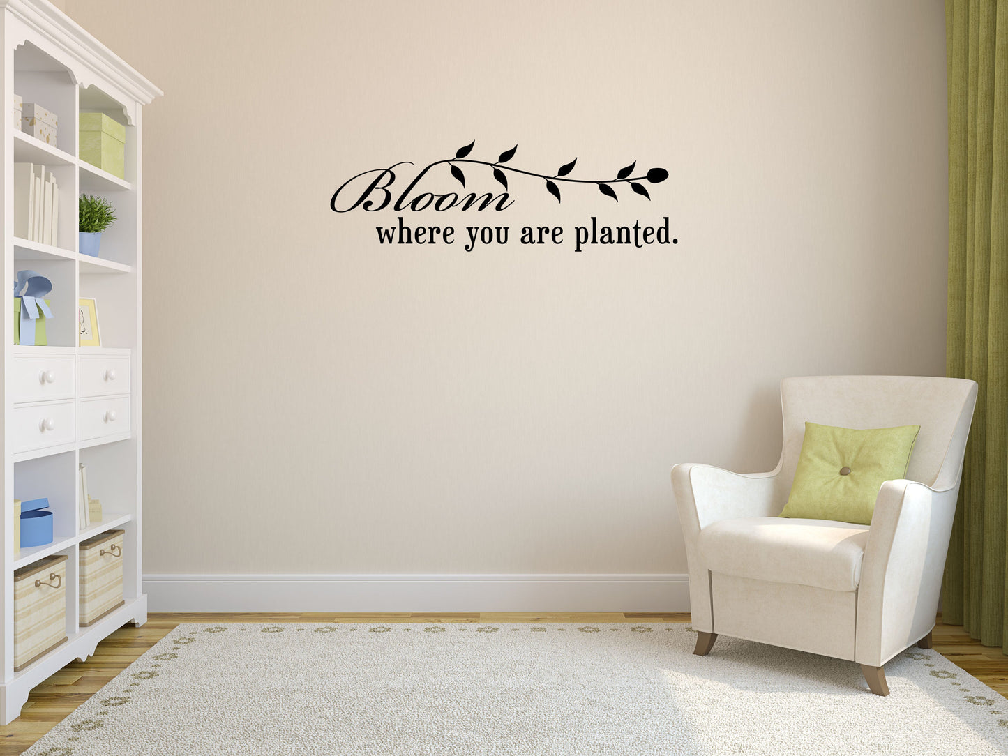 Bloom Where You Are Planted Wall Stickers - Inspirational Wall Decals Vinyl Wall Decal Inspirational Wall Signs