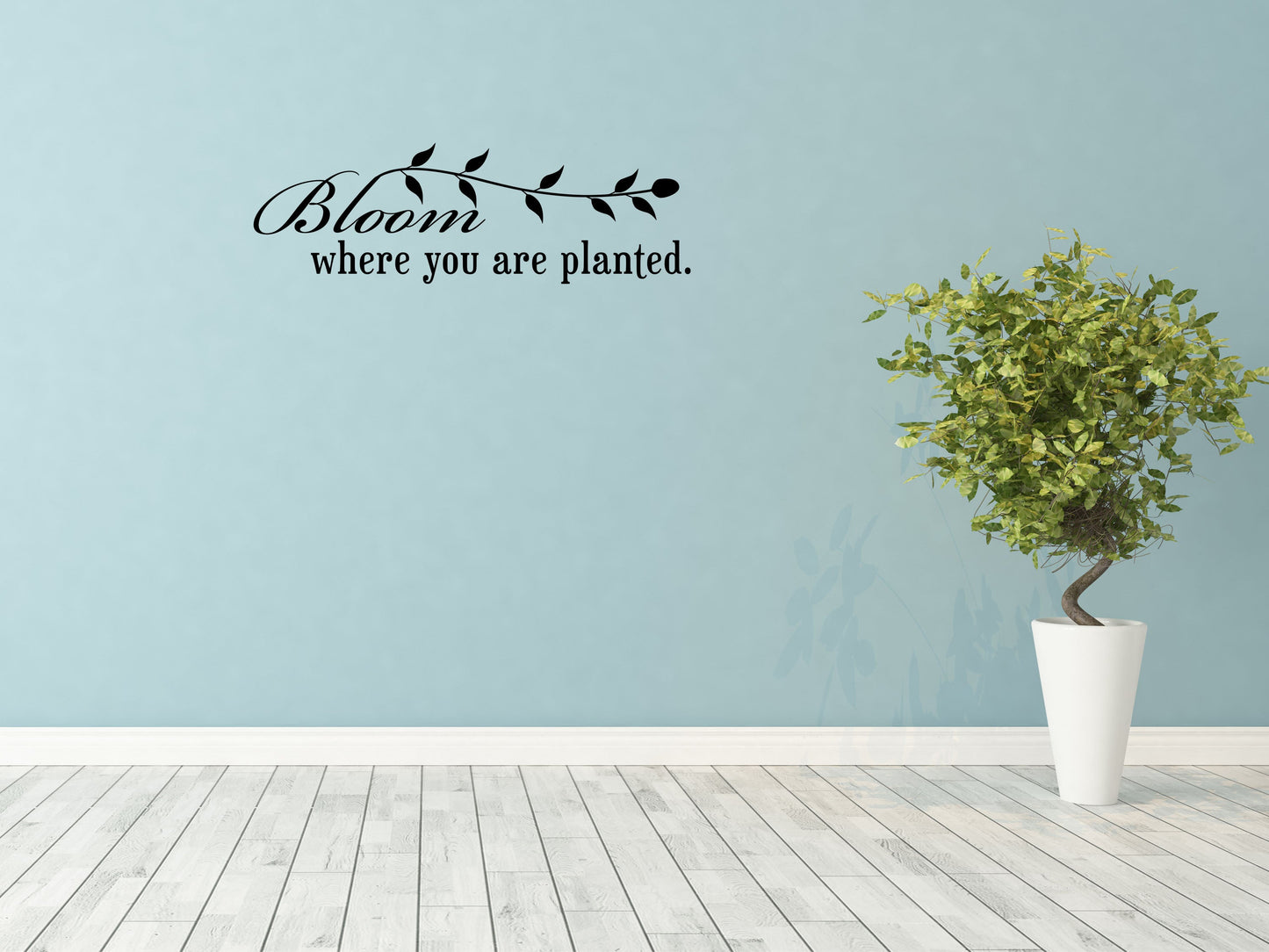 Bloom Where You Are Planted Wall Stickers - Inspirational Wall Decals Vinyl Wall Decal Inspirational Wall Signs