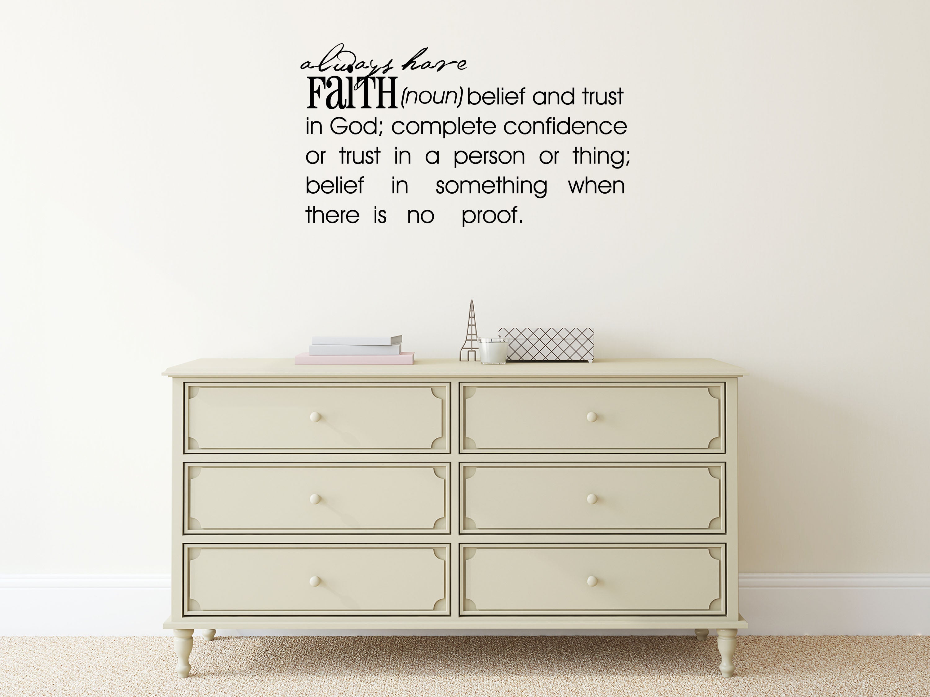 Faith Decal Quote - Inspirational Wall Decals Vinyl Wall Decal Inspirational Wall Signs
