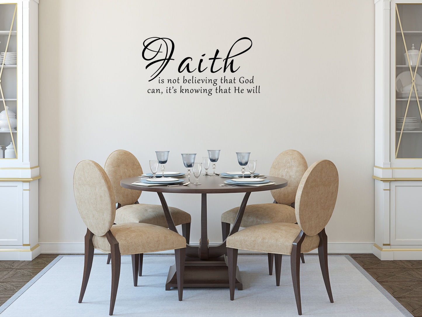 Faith Is Not Believing That God Can - Inspirational Wall Decals Vinyl Wall Decal Inspirational Wall Signs 