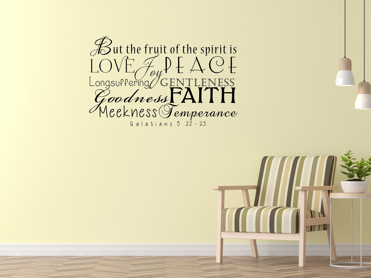 Fruit Of The Spirit - Faith Scripture Sticker Vinyl Wall Decal Inspirational Wall Signs