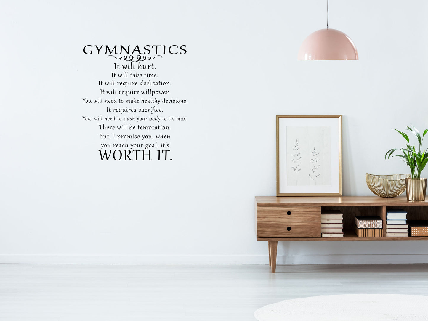 Girls Gymnastics Sticker Quote - Inspirational Wall Decals Vinyl Wall Decal Inspirational Wall Signs