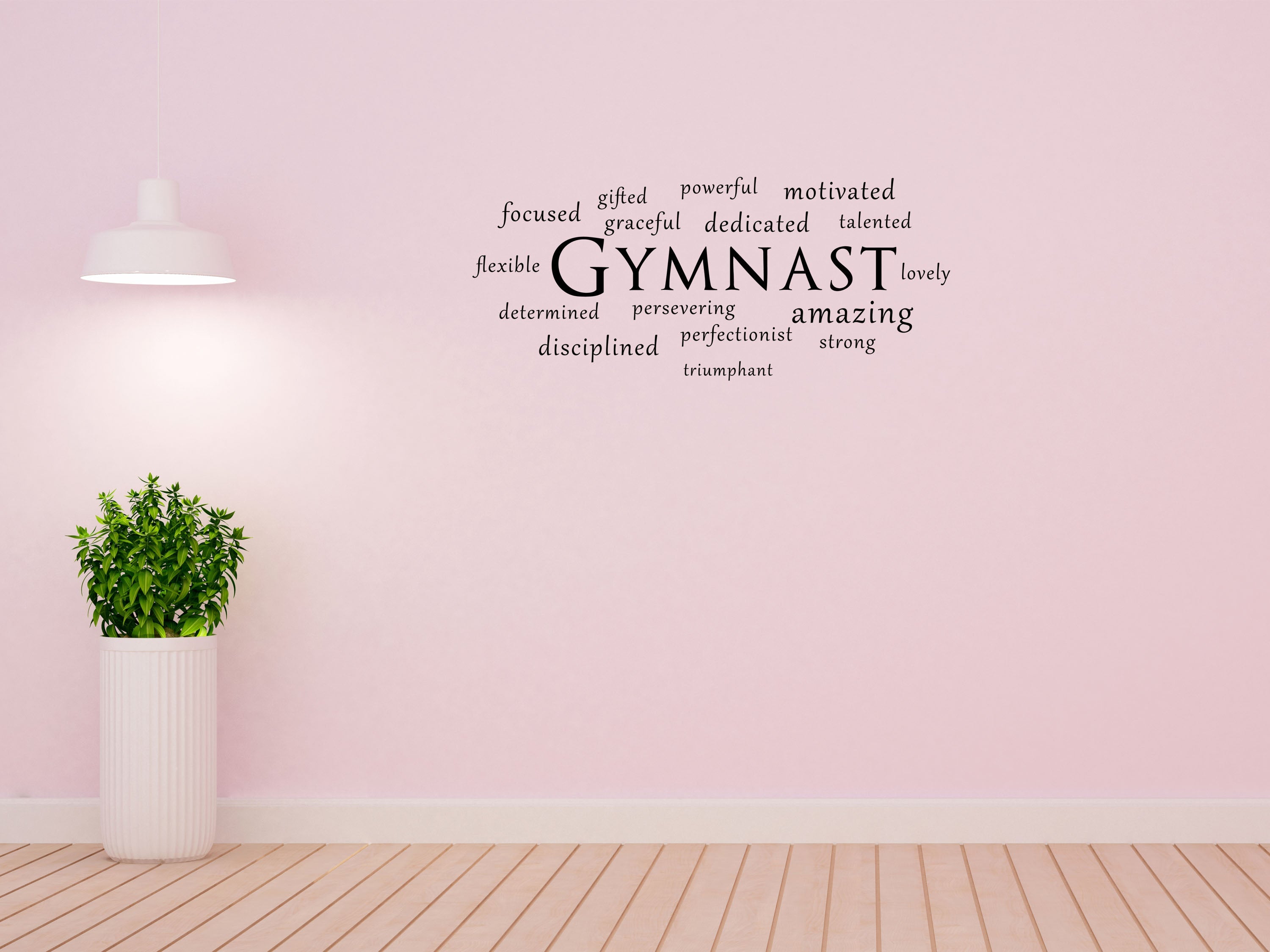 Gymnast Wall Sticker - Gymnastics Wall Decal Wall Art - Gymnastics Quote, Bedroom Decals Vinyl Wall Decal Inspirational Wall Signs