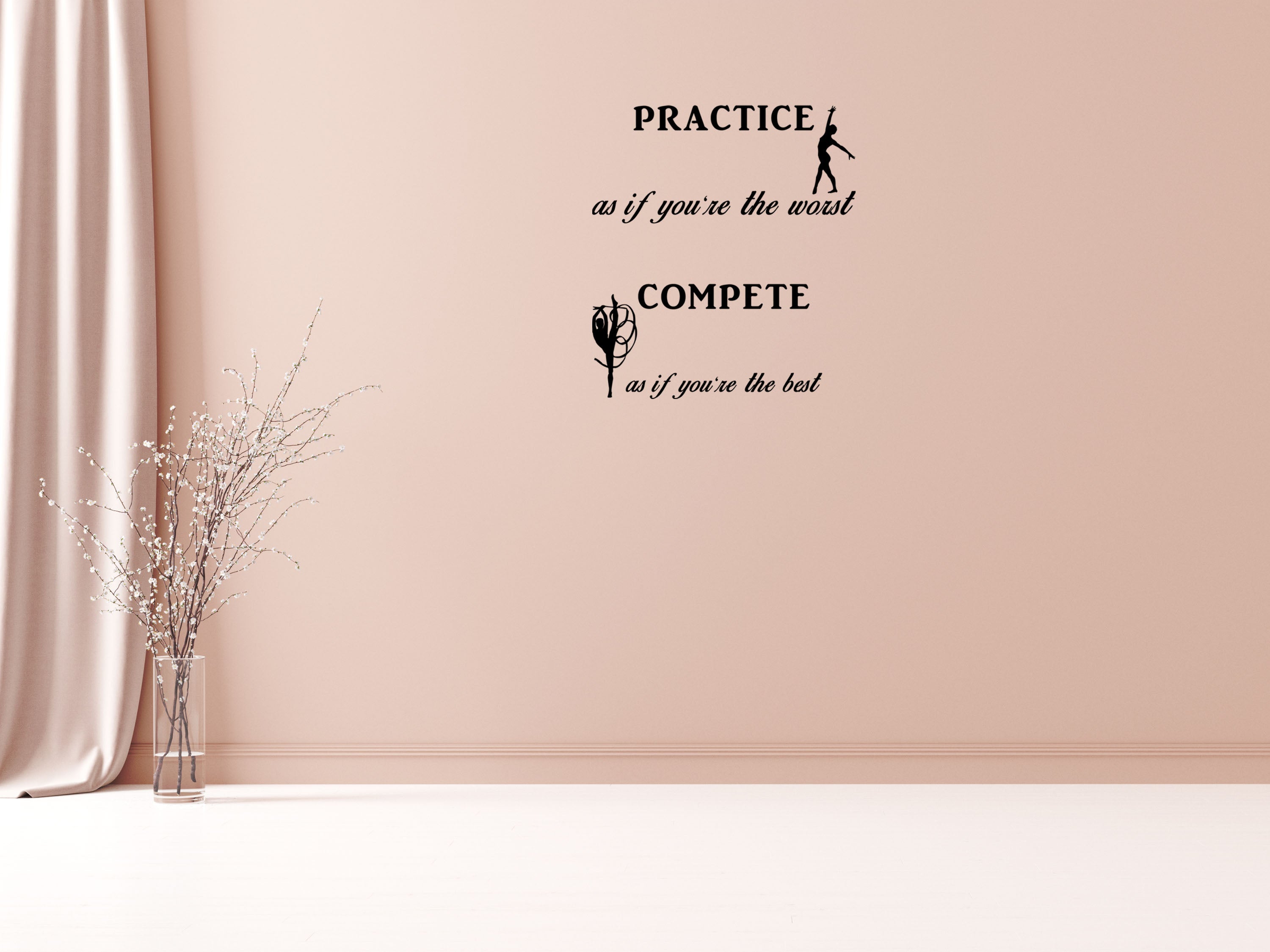 Gymnastics Wall Decal Christian Wall Quote Handmade Vinyl Wall Art Custom Orders Custom Vinyl Decals Custom Art Gymnastics Quote Vinyl Wall Decal Inspirational Wall Signs