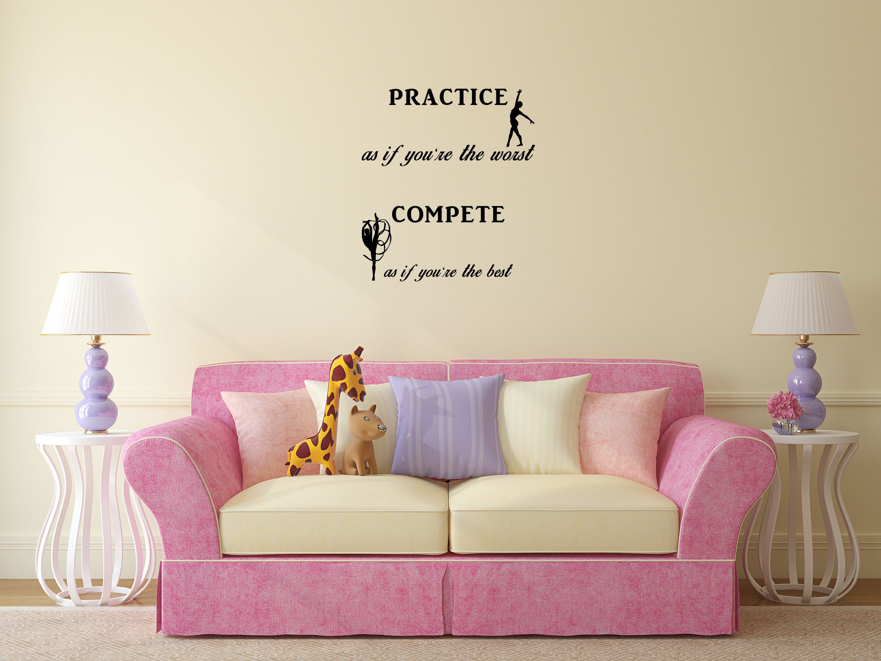 Gymnastics Wall Decal Christian Wall Quote Handmade Vinyl Wall Art Custom Orders Custom Vinyl Decals Custom Art Gymnastics Quote Vinyl Wall Decal Inspirational Wall Signs