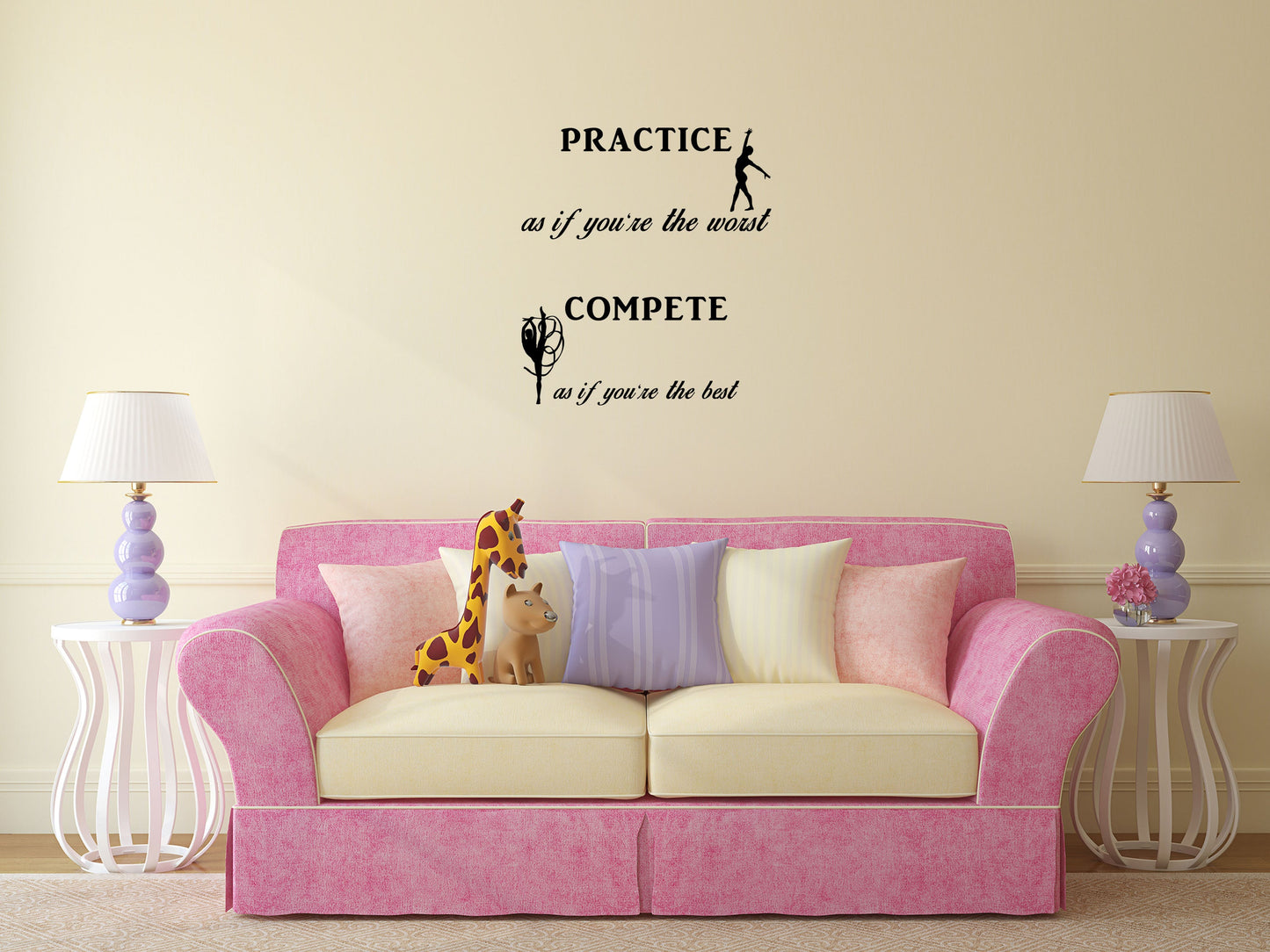 Gymnastics Wall Decal Christian Wall Quote Handmade Vinyl Wall Art Custom Orders Custom Vinyl Decals Custom Art Gymnastics Quote Vinyl Wall Decal Inspirational Wall Signs
