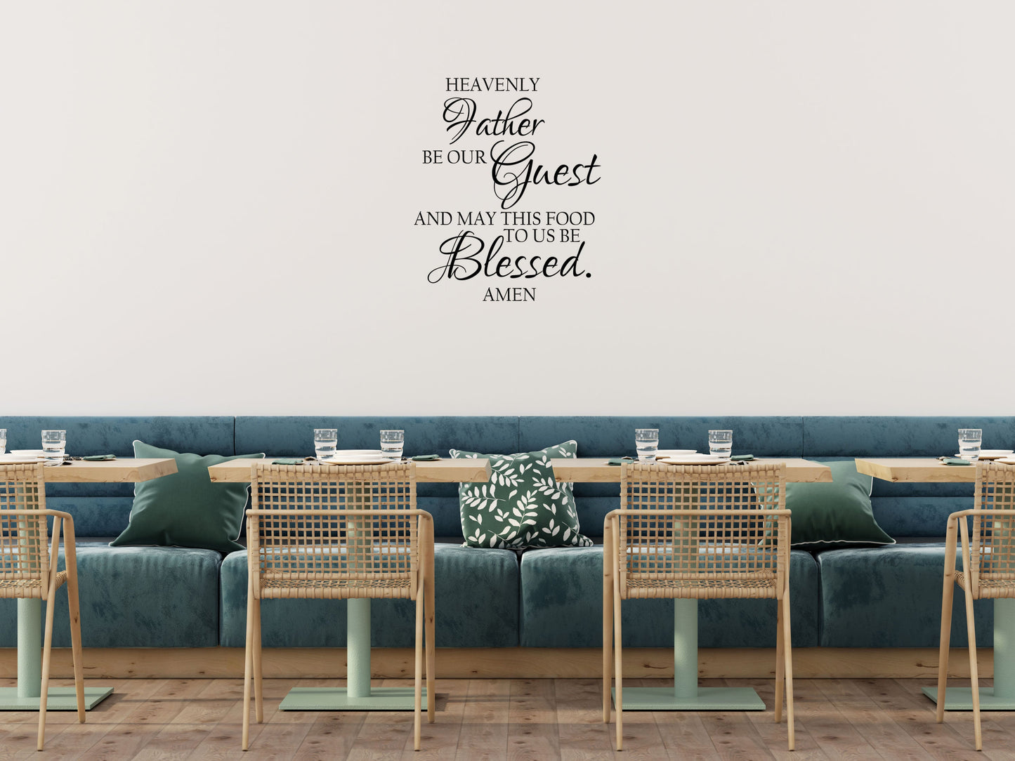 Heavenly Father Be Our Guest Vinyl Wall Decal Inspirational Wall Signs