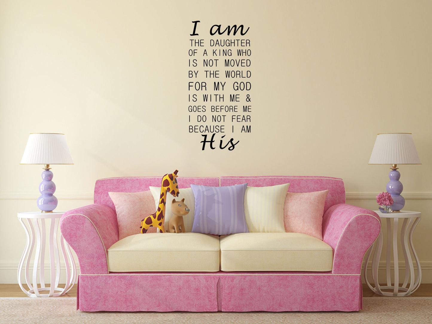 I Am The Daughter Of A King - Inspirational Wall Decals Vinyl Wall Decal Inspirational Wall Signs 