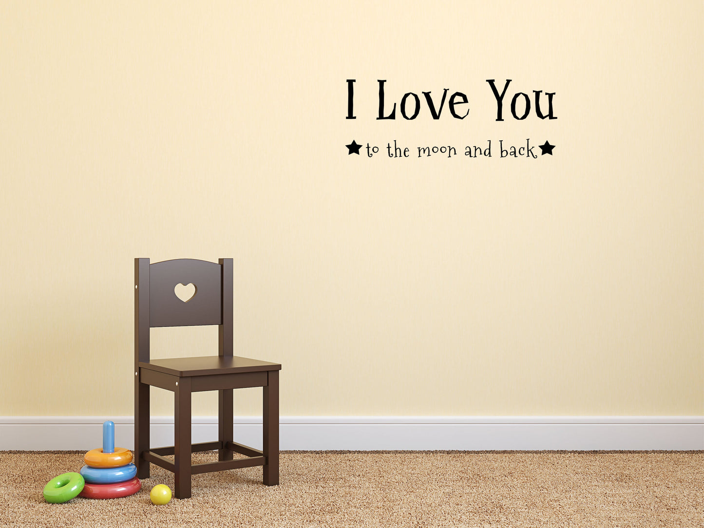 I Love You To The Moon and Back Vinyl Wall Decal Inspirational Wall Signs