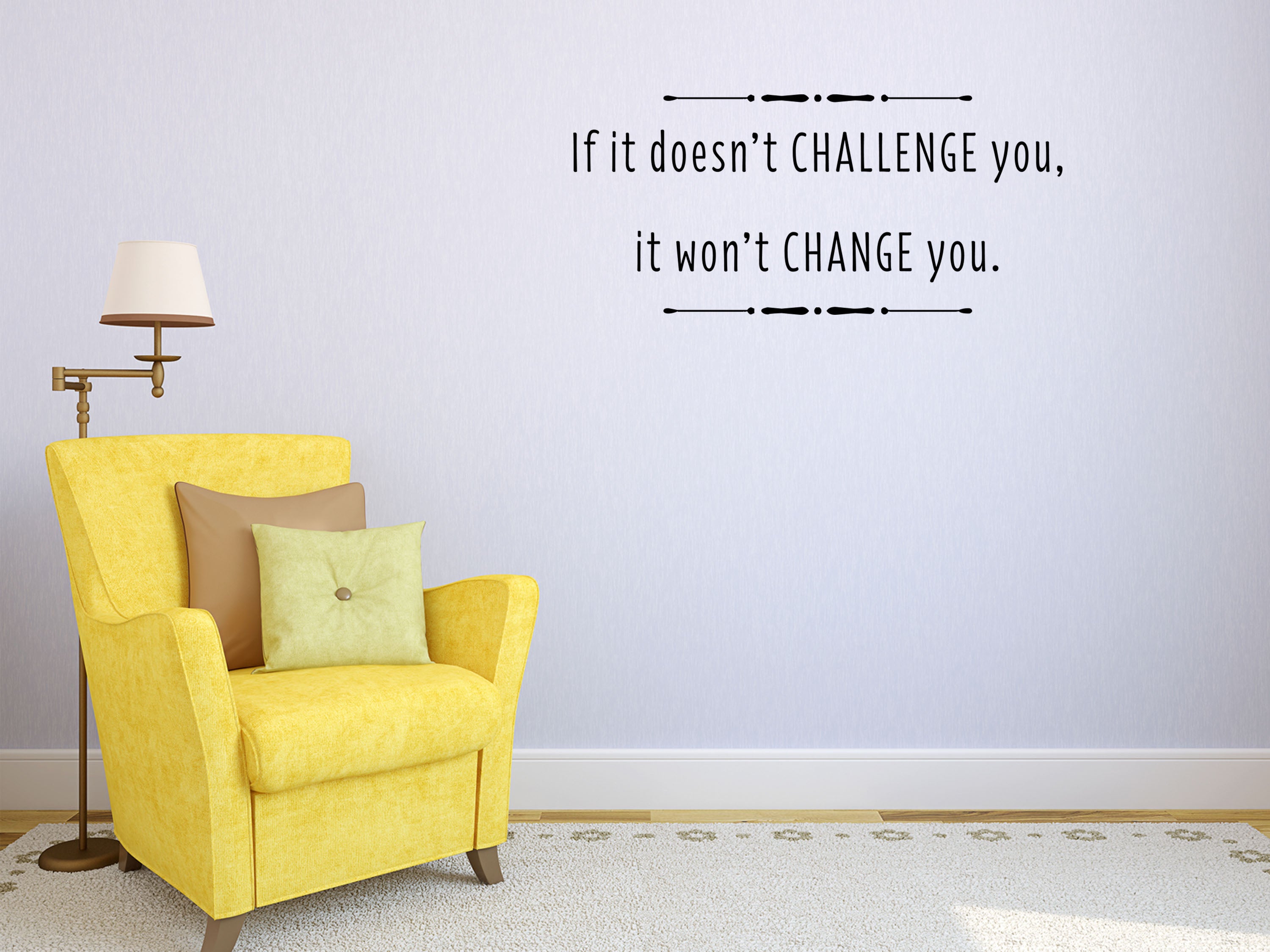 If It Doesn't Challenge Motivational Sticker Quote Vinyl Wall Decal Inspirational Wall Signs