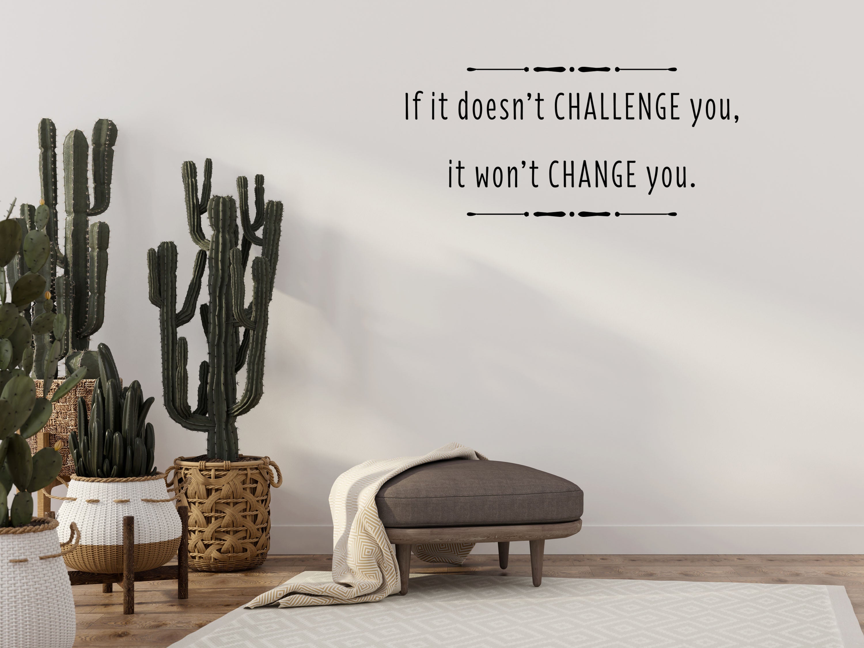 If It Doesn't Challenge Motivational Sticker Quote Vinyl Wall Decal Inspirational Wall Signs