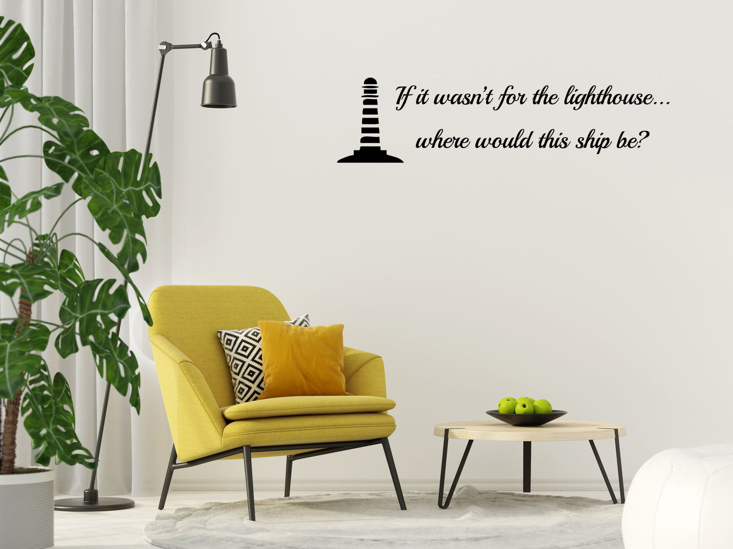Jesus Is The Lighthouse Christian Bible Wall Decal Words Vinyl Wall Decal Inspirational Wall Signs