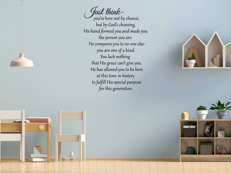 Just Think Vinyl Wall Decal Done