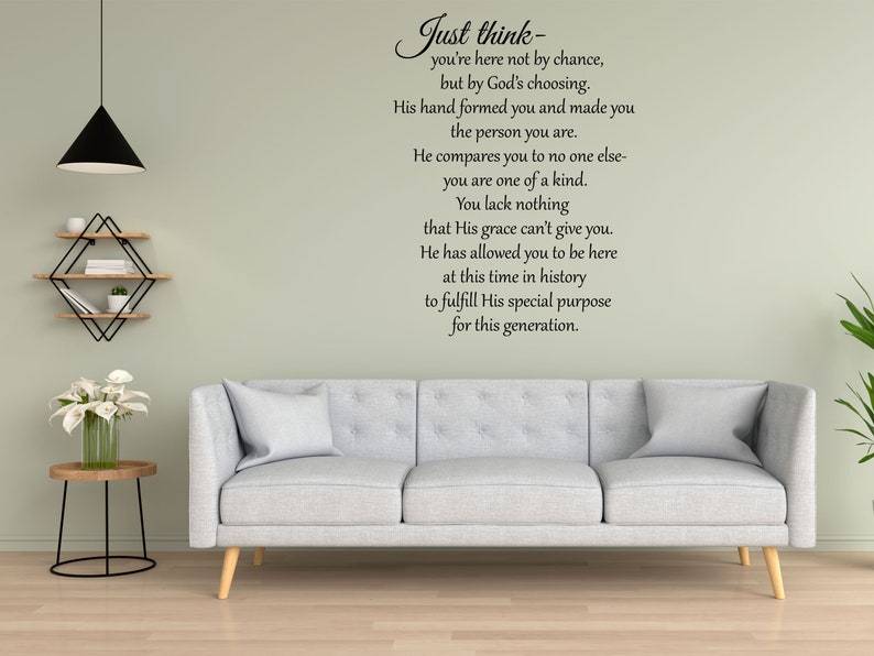 Just Think Vinyl Wall Decal Done