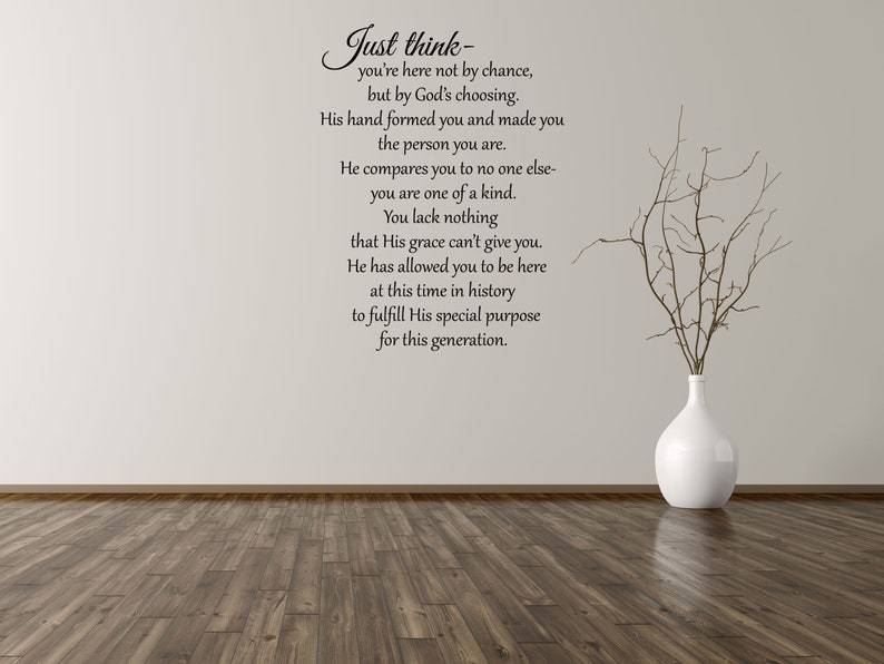 Just Think Vinyl Wall Decal Done