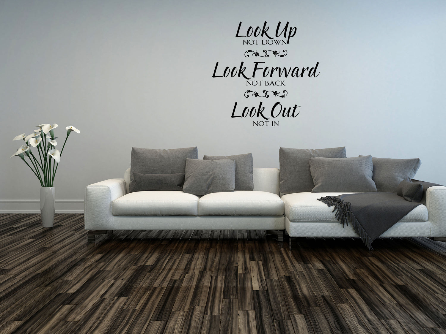 Look Up Not Down Decal Wall Decal Custom Wall Custom Quote Look Up Sign Inspirational Wall Decal - Wall Quote Decals - Wall Quotes Custom Vinyl Wall Decal Inspirational Wall Signs