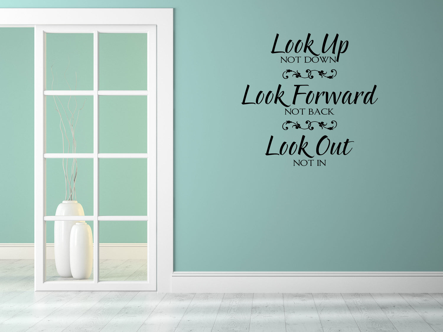 Look Up Not Down Decal Wall Decal Custom Wall Custom Quote Look Up Sign Inspirational Wall Decal - Wall Quote Decals - Wall Quotes Custom Vinyl Wall Decal Inspirational Wall Signs