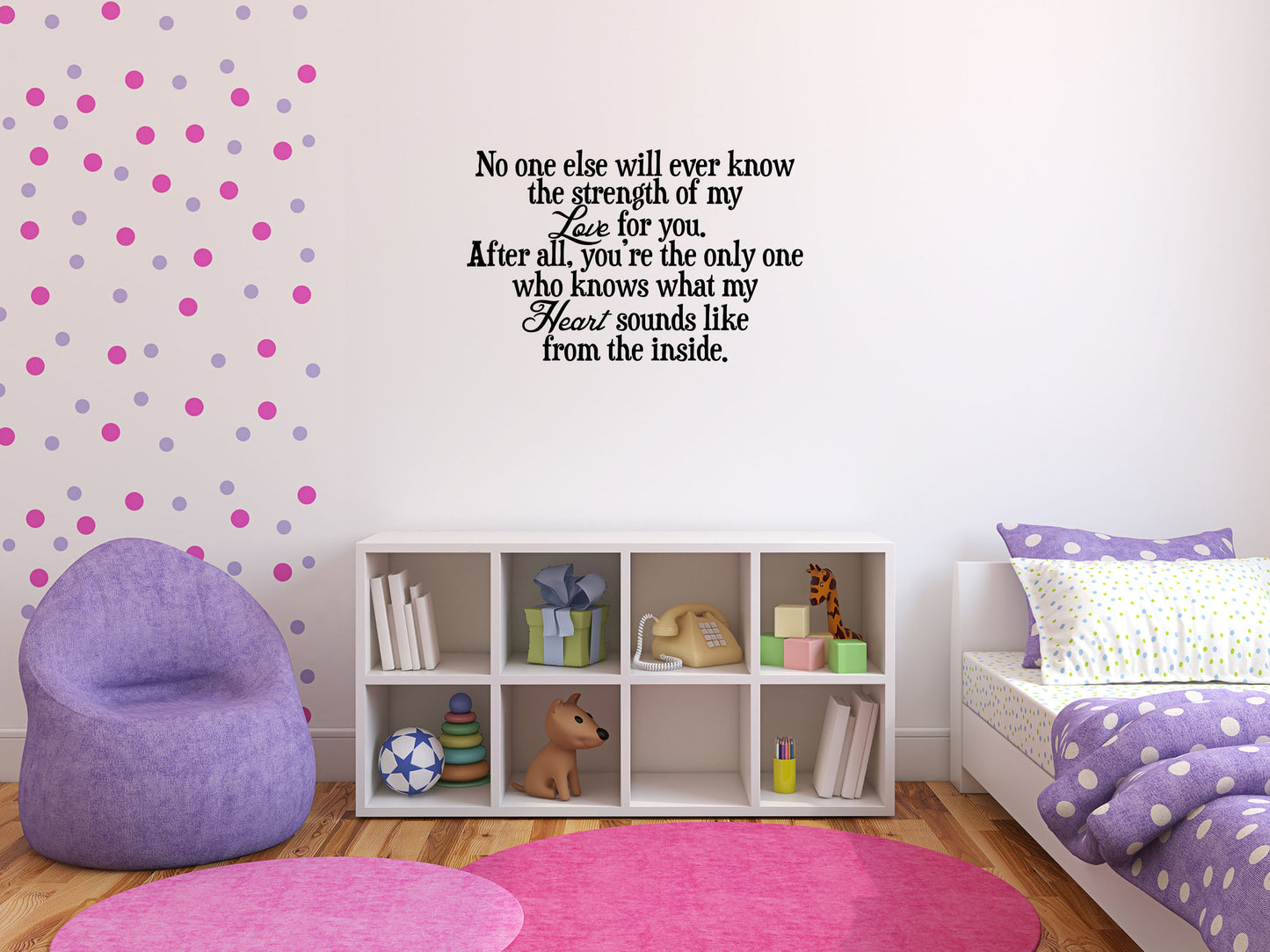 No One Else Will Ever Know The Strength Of My Love For You - Inspirational Wall Decals Vinyl Wall Decal Inspirational Wall Signs 