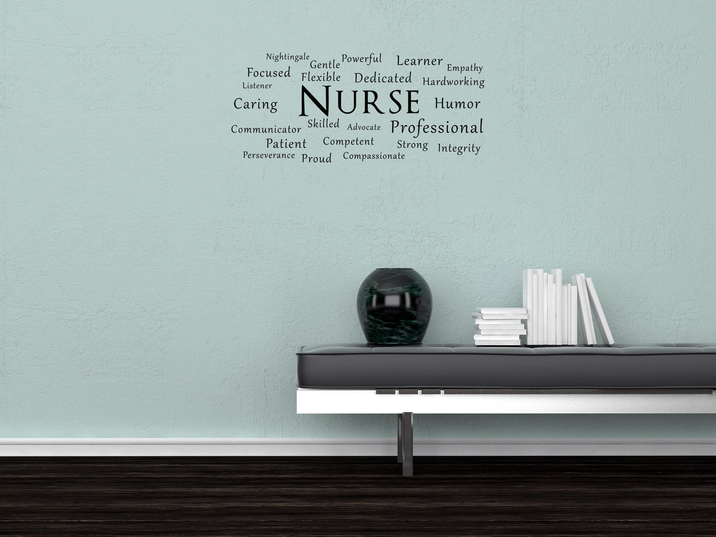 Nurse Word Cloud Office Wall Sticker- Inspirational Wall Decals Vinyl Wall Decal Inspirational Wall Signs 