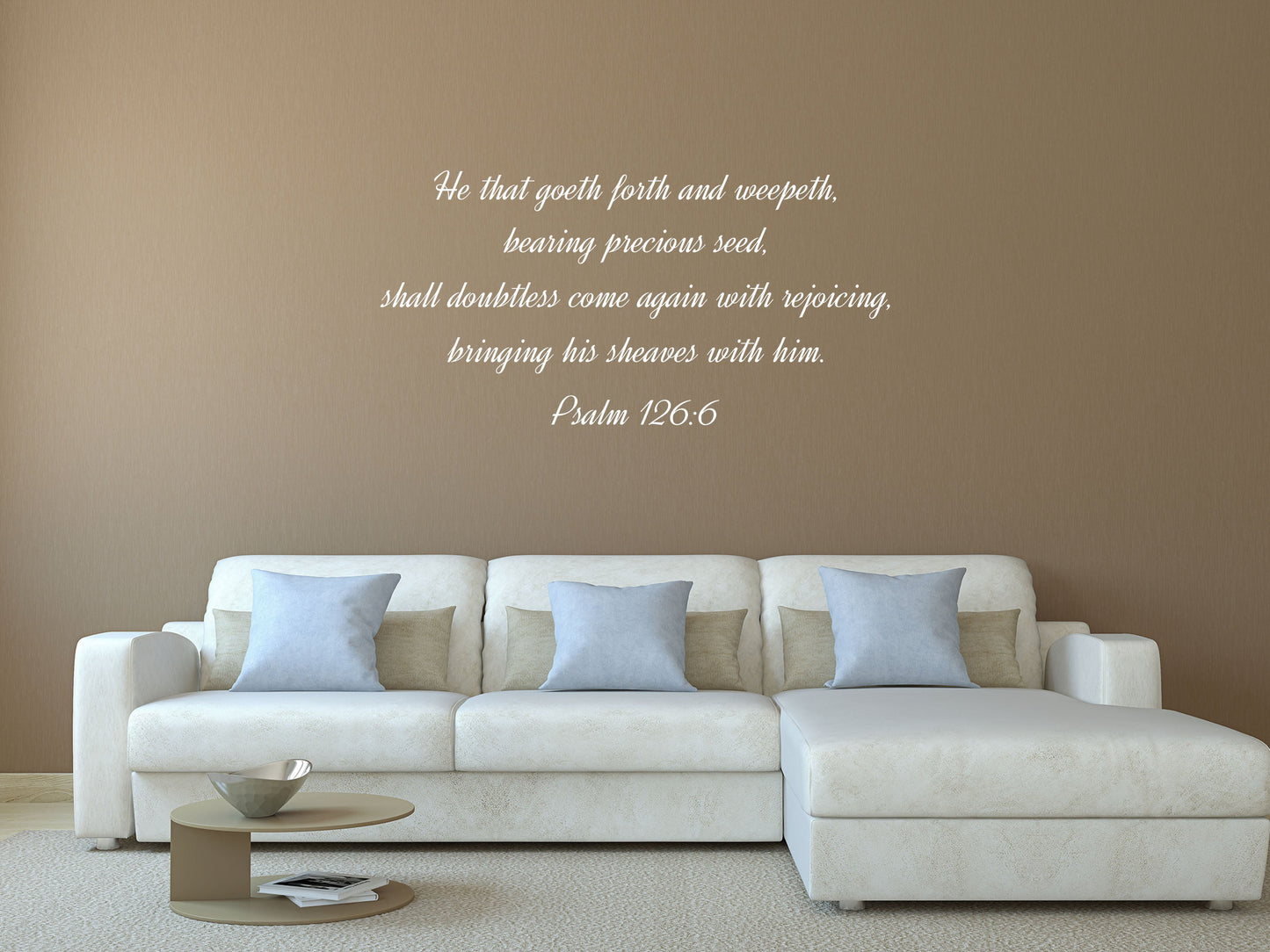 Psalm 126:6 - Precious Seeds Bible Scripture Wall Decal Vinyl Wall Decal Inspirational Wall Signs