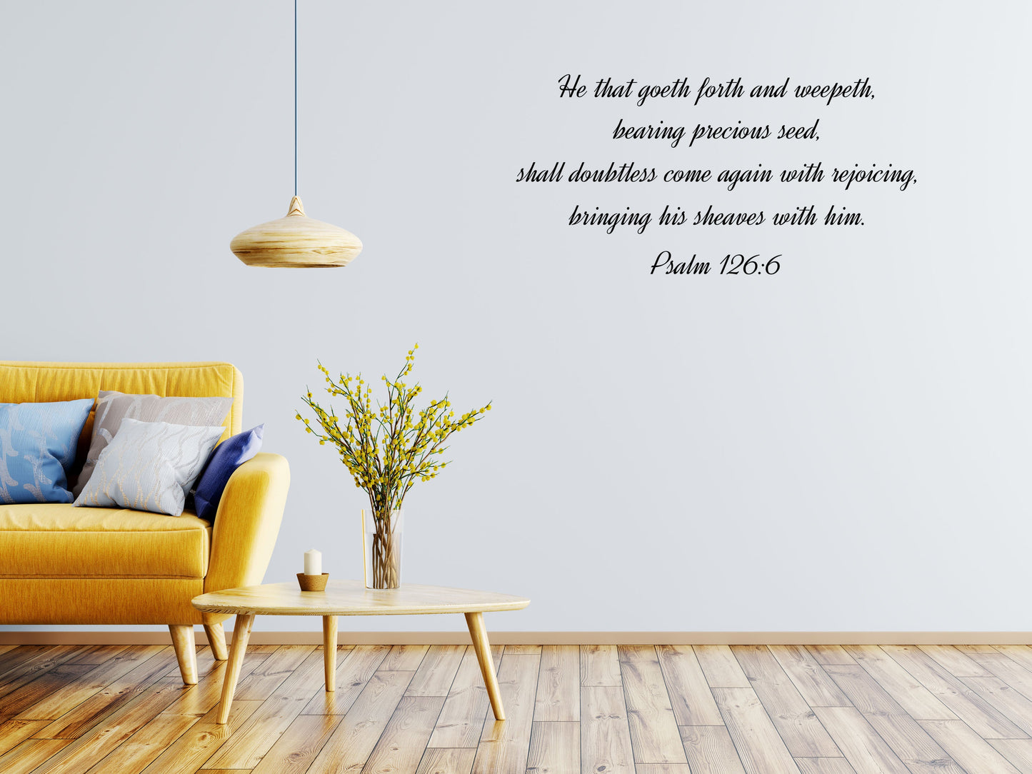 Psalm 126:6 - Precious Seeds Bible Scripture Wall Decal Vinyl Wall Decal Inspirational Wall Signs