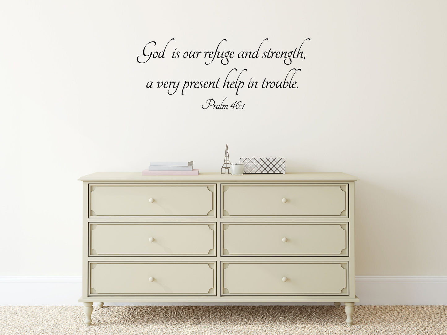 Psalm 46:1 - Scripture Wall Decals Vinyl Wall Decal Inspirational Wall Signs