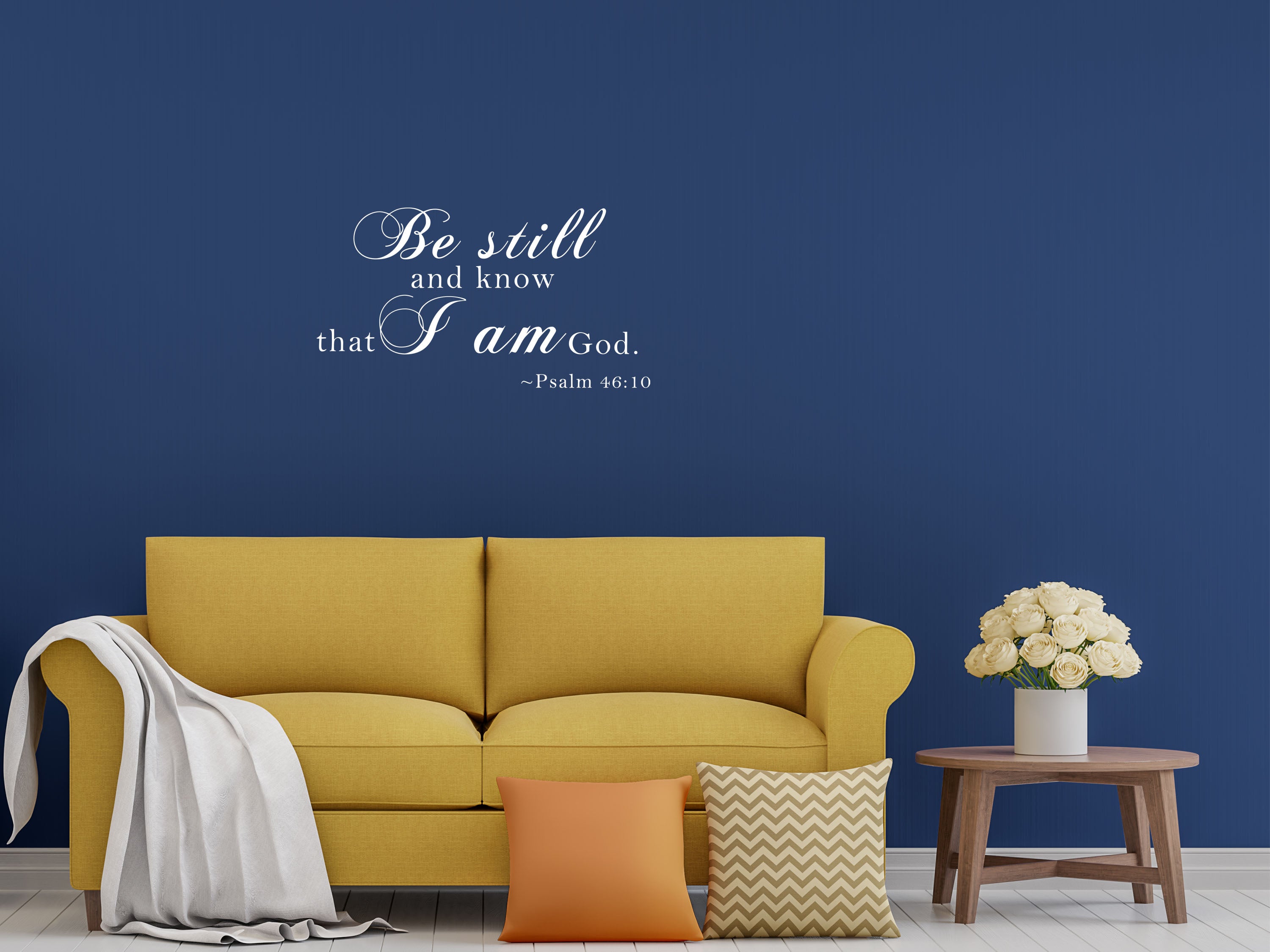 Psalm 46:10 - Scripture Wall Decals Vinyl Wall Decal Inspirational Wall Signs