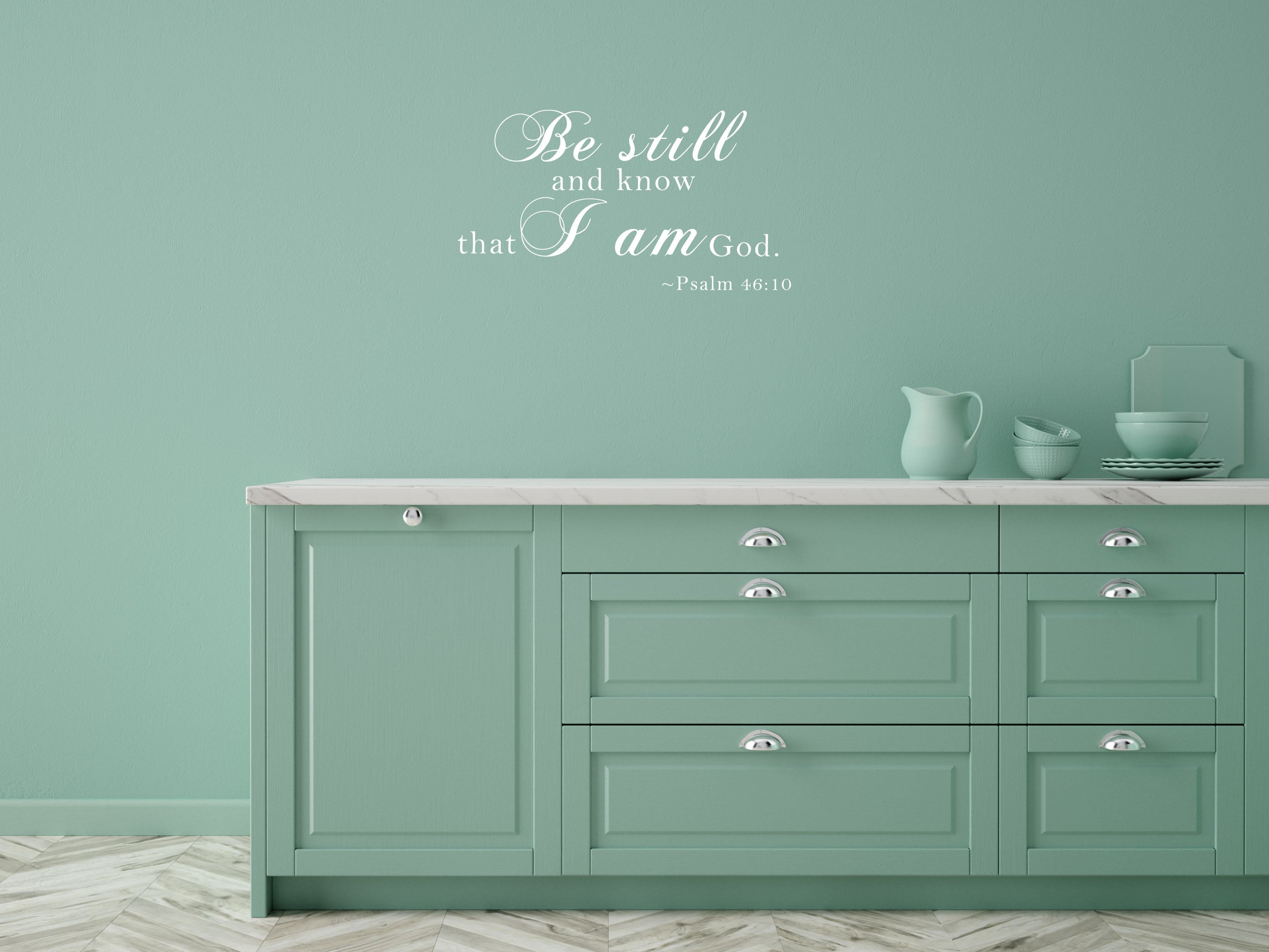 Psalm 46:10 - Scripture Wall Decals Vinyl Wall Decal Inspirational Wall Signs