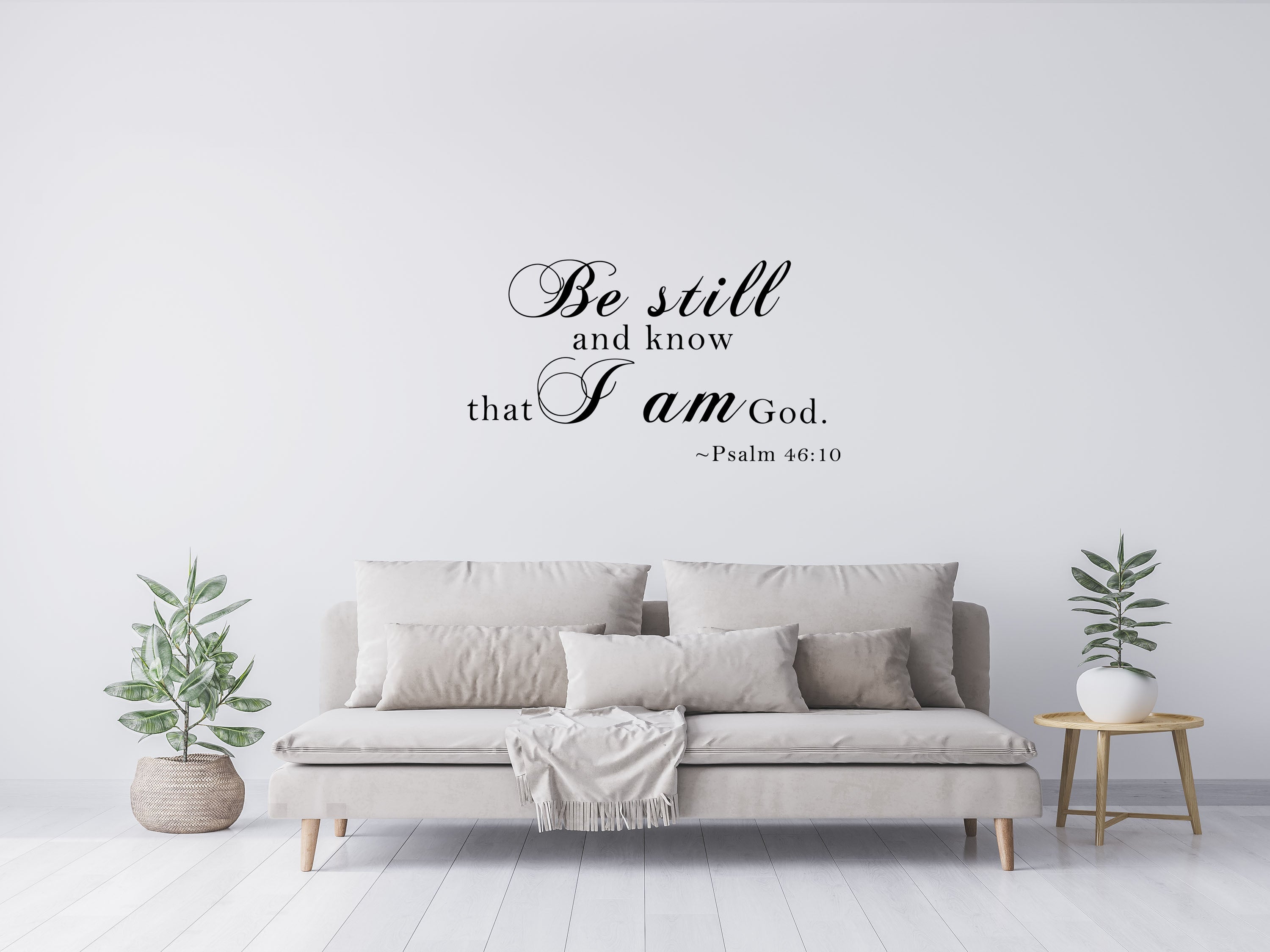Psalm 46:10 - Scripture Wall Decals Vinyl Wall Decal Inspirational Wall Signs