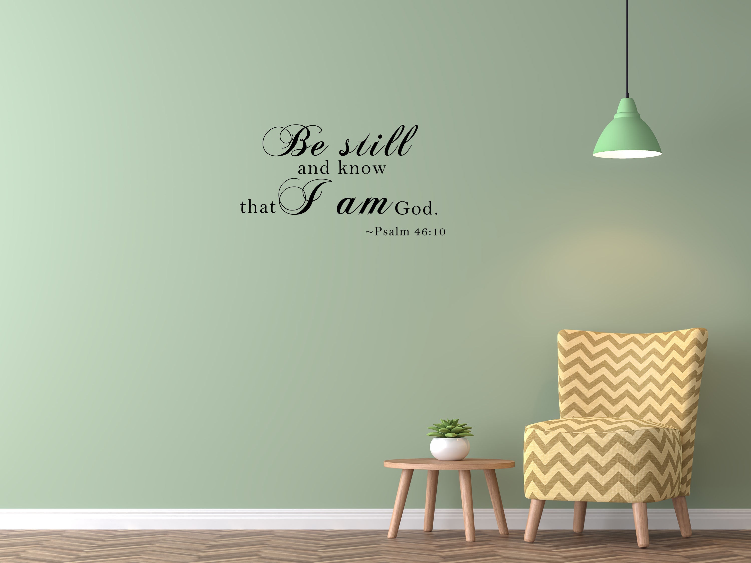 Psalm 46:10 - Scripture Wall Decals Vinyl Wall Decal Inspirational Wall Signs