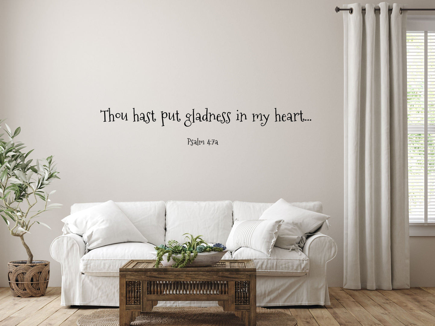Psalm 4:7 - Inspirational Wall Decals Inspirational Wall Signs