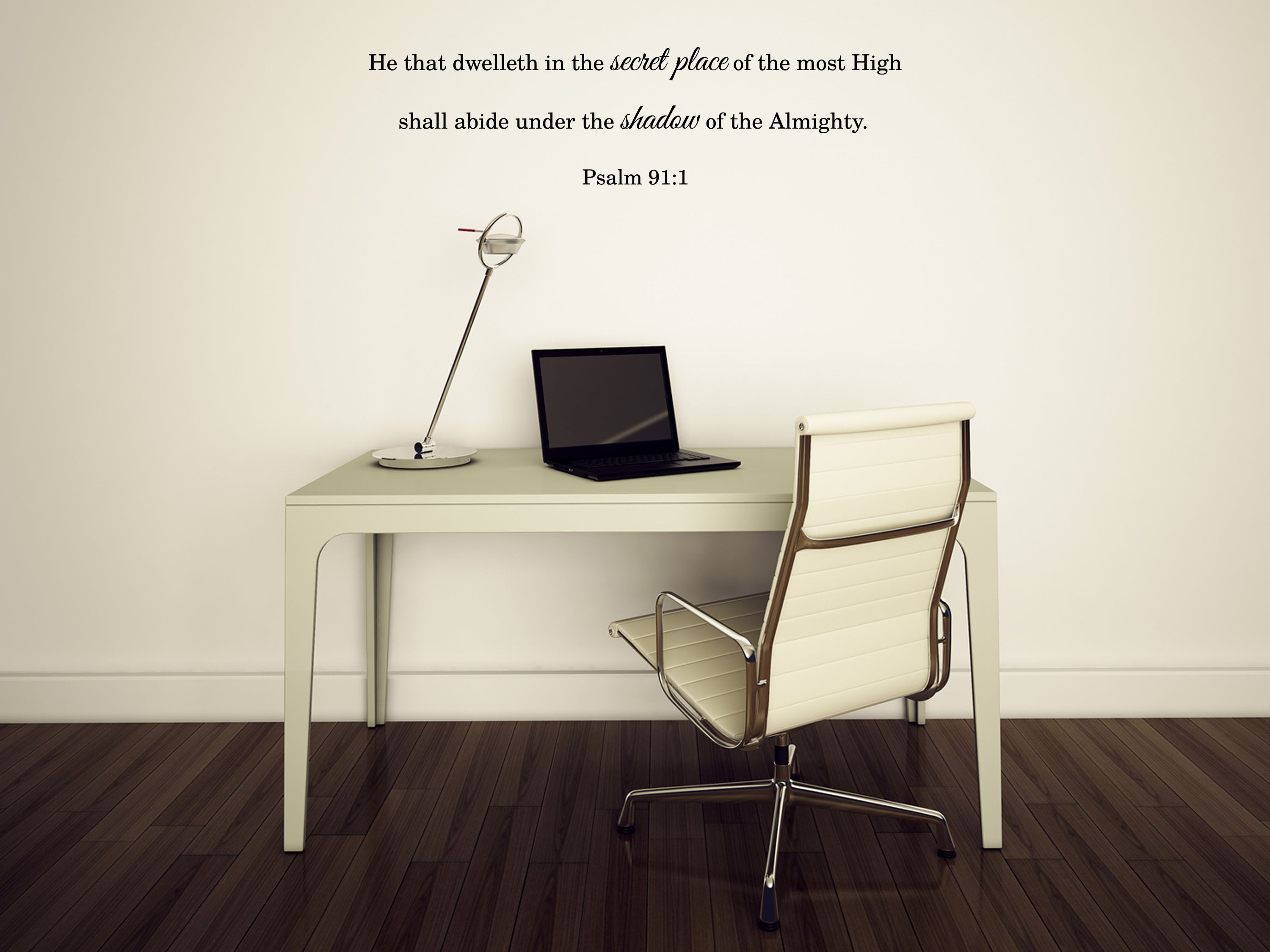 Psalm 91:1 - Scripture Wall Decals Vinyl Wall Decal Inspirational Wall Signs