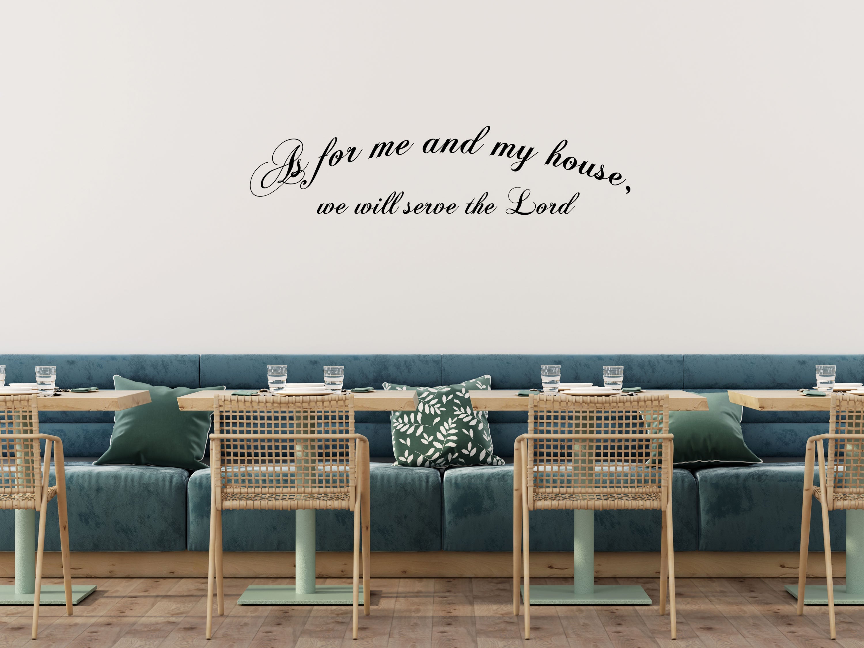Serve The Lord - Scripture Wall Decals Vinyl Wall Decal Inspirational Wall Signs