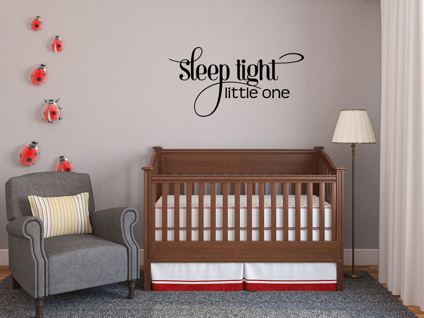 Sleep Tight Little One - Inspirational Wall Decals Vinyl Wall Decal Inspirational Wall Signs 