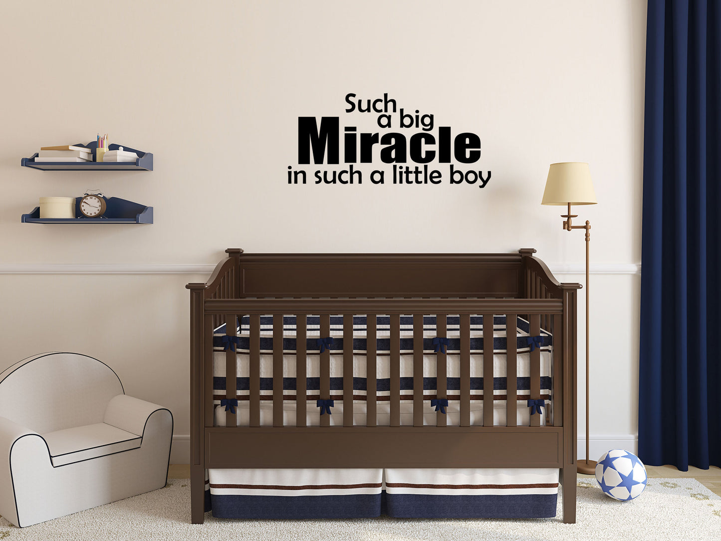 Such A Big Miracle In Such A Little Boy Room Decal - Little Boy Wall Sticker Vinyl Wall Decal Done 