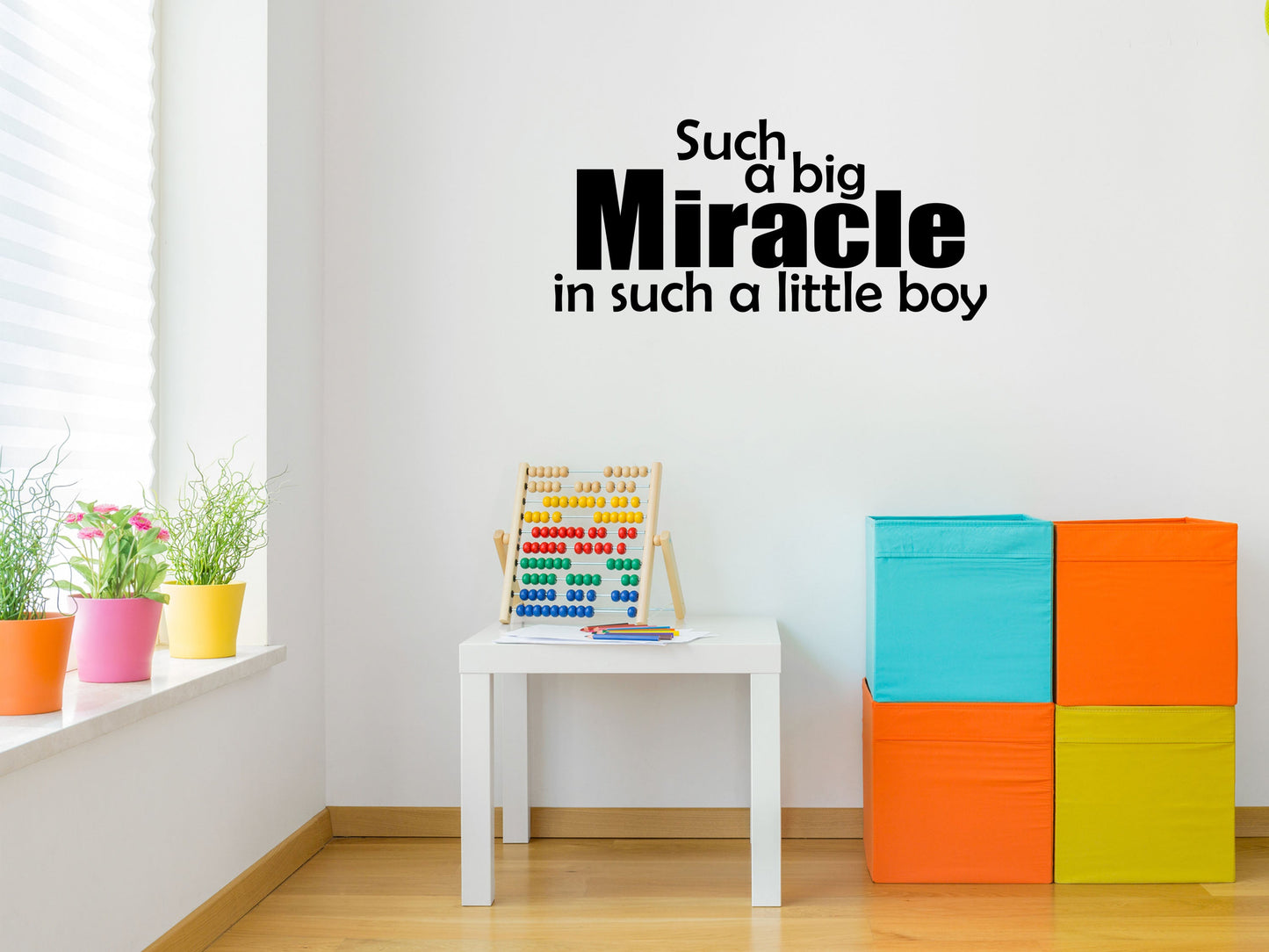 Such A Big Miracle In Such A Little Boy Room Decal - Little Boy Wall Sticker Vinyl Wall Decal Done 