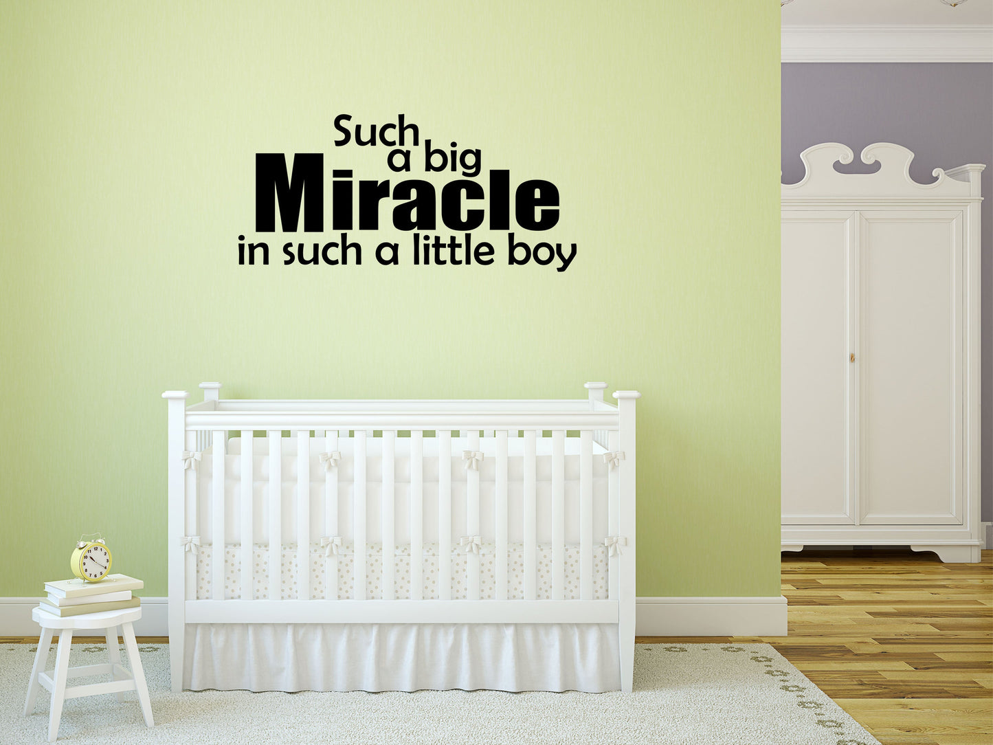 Such A Big Miracle In Such A Little Boy Room Decal - Little Boy Wall Sticker Vinyl Wall Decal Done 