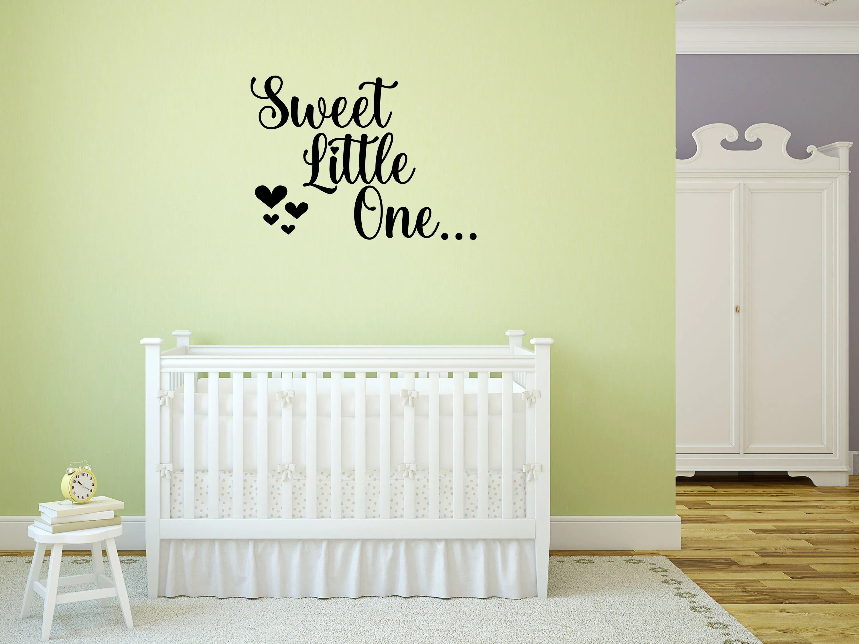 Sweet Little One Decal - Nursery Wall Art - Sweet Little One Wall Sign, image size:3000x2250