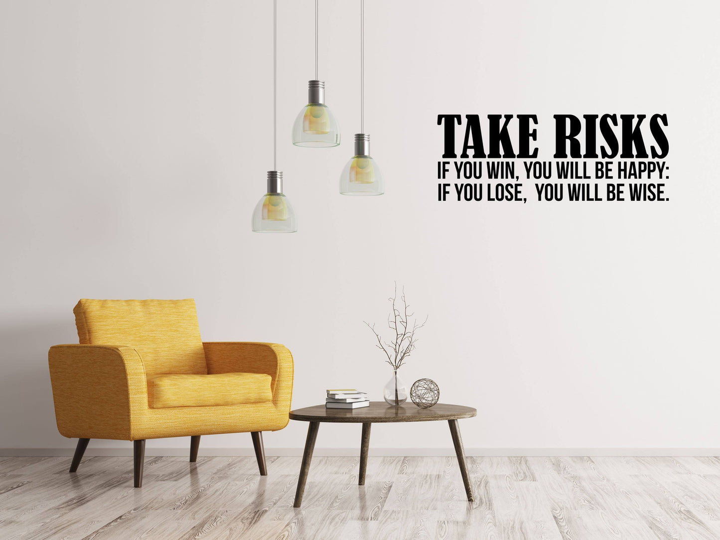 Take Risks Office Wall Quote Sticker- Inspirational Wall Decals Vinyl Wall Decal Inspirational Wall Signs 